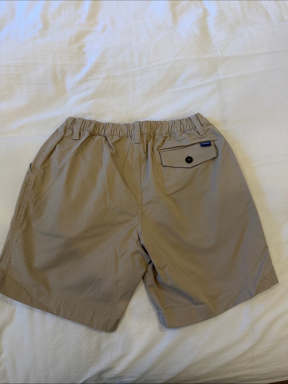 chubbies Men's Elastic-Waist Flat Front Shorts in Khaki - Picture 2 of 4